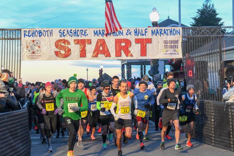 The start of the Rehoboth Seashore Marathon in 2018. DAVE FREDERICK PHOTOS